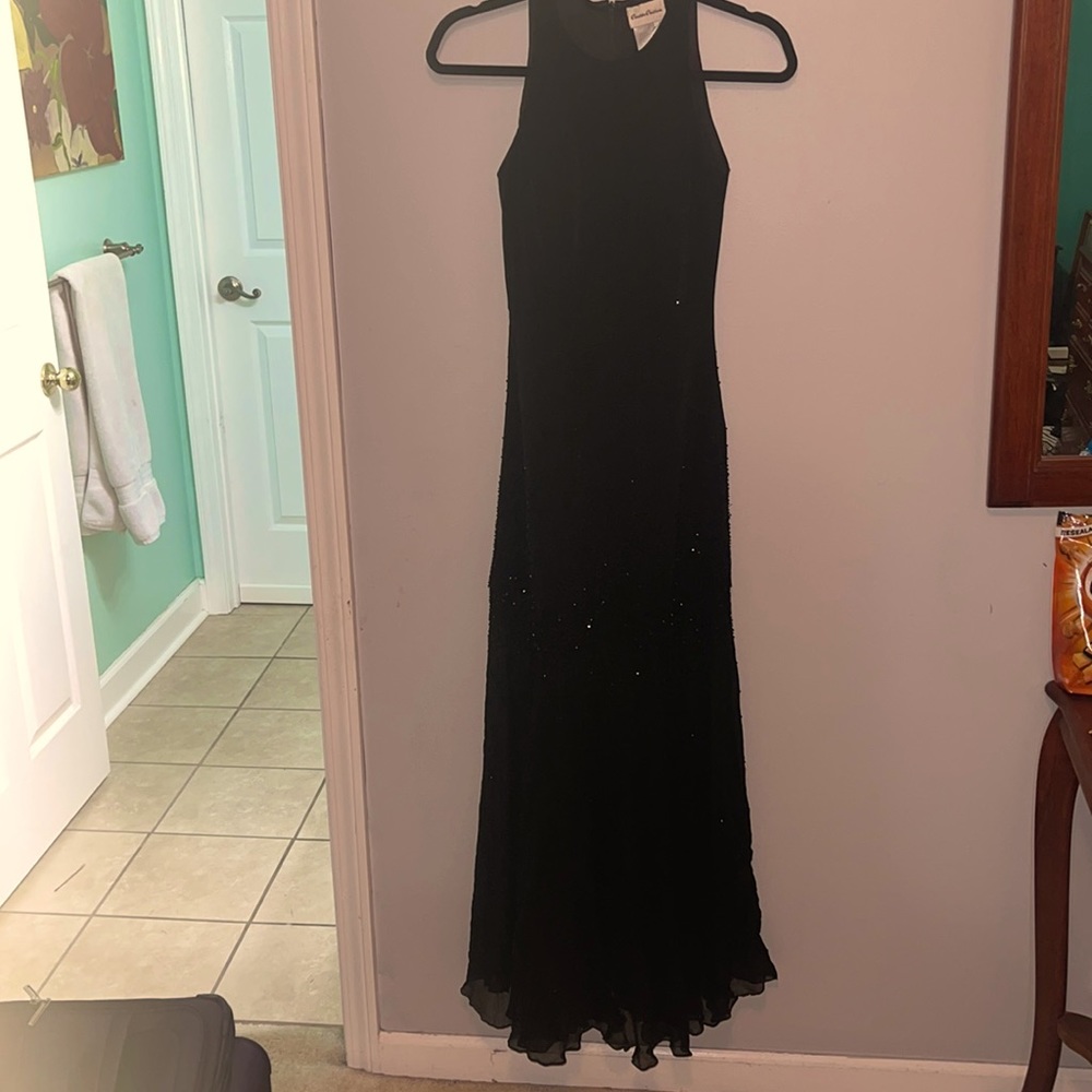 Black Beaded Special Occasion Dress